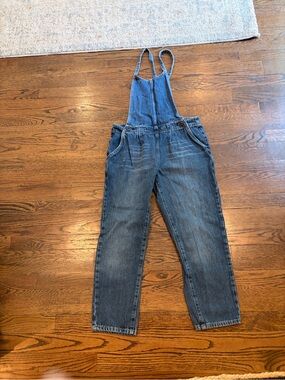 Free People Blue Denim Overalls
